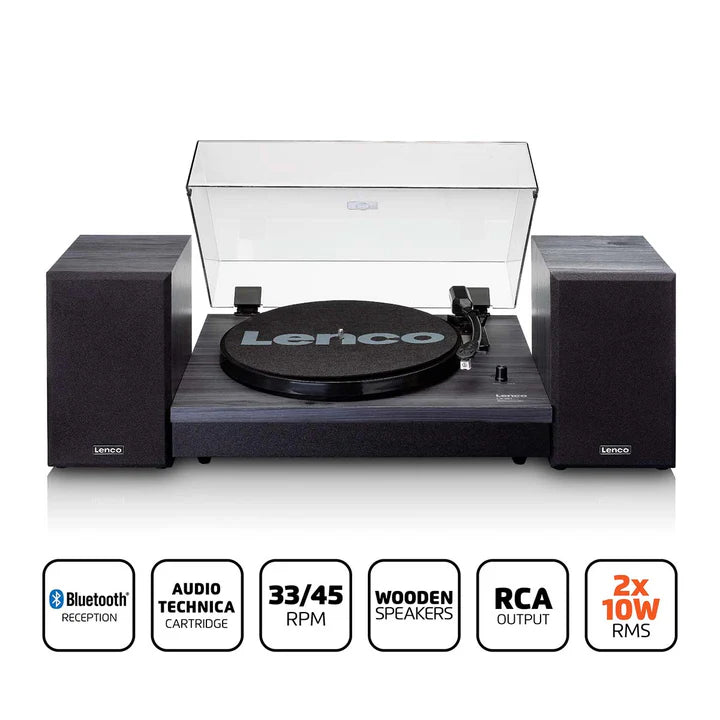 Lenco LS-301 Giradischi amplificato a 2 velocità (33/45) con Bluetooth