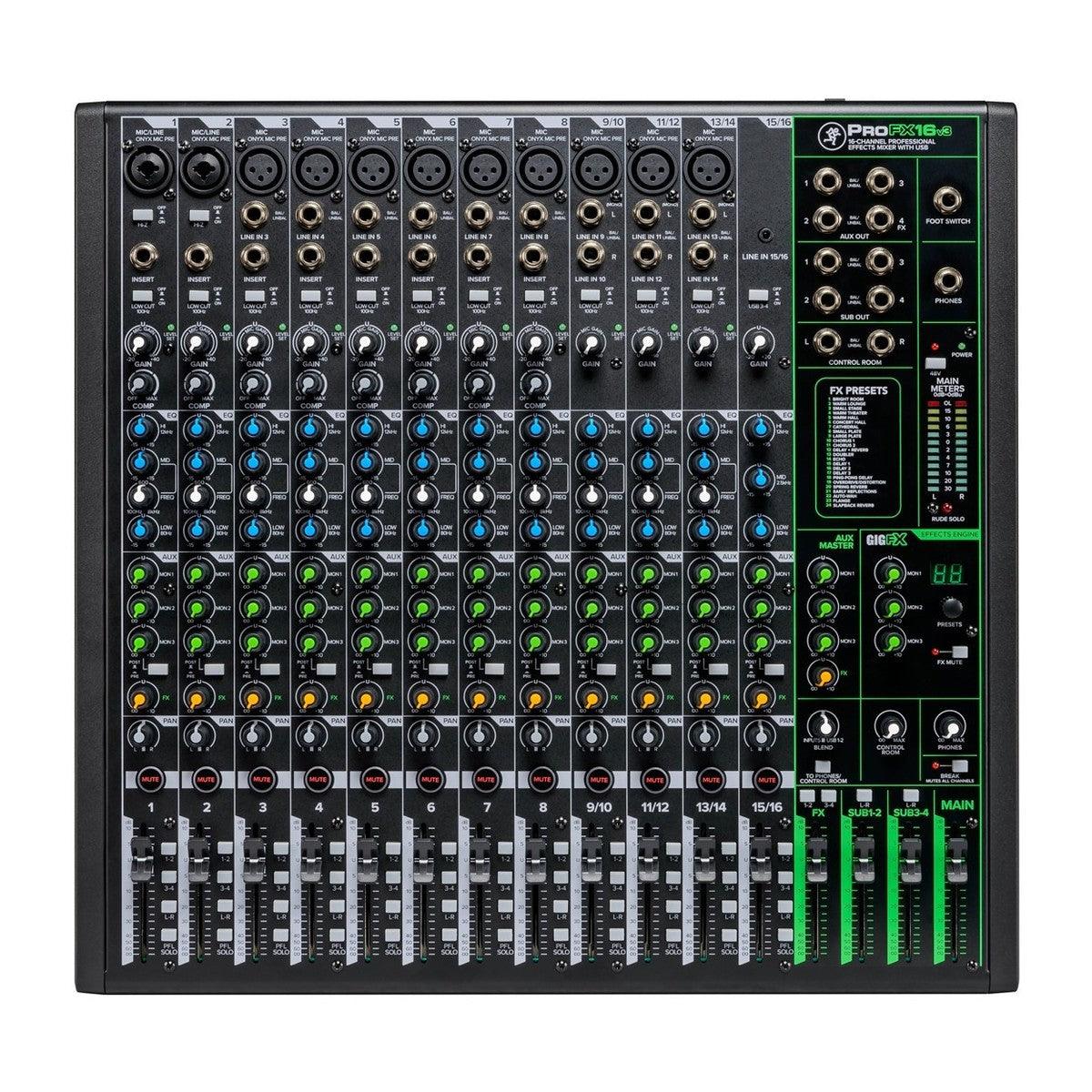 MACKIE PROFX16 V3 MIXER 16 CANALI CON EFFETTI PROFESSIONALI E INTERFACCIA AUDIO USB - TechSoundSystem.com
