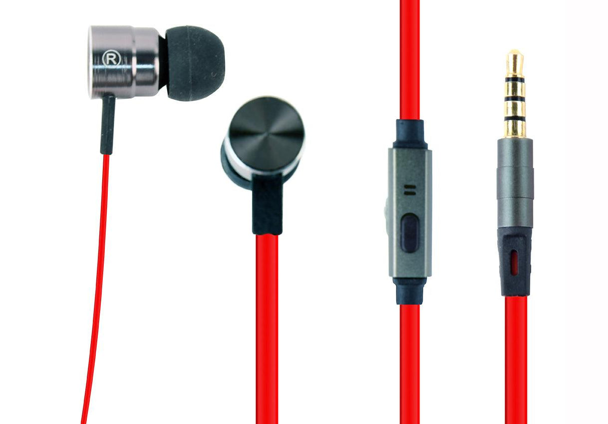 GMB AUDIO METAL EARPHONES WITH MICROPHONE, 'LONDON' - TechSoundSystem.com