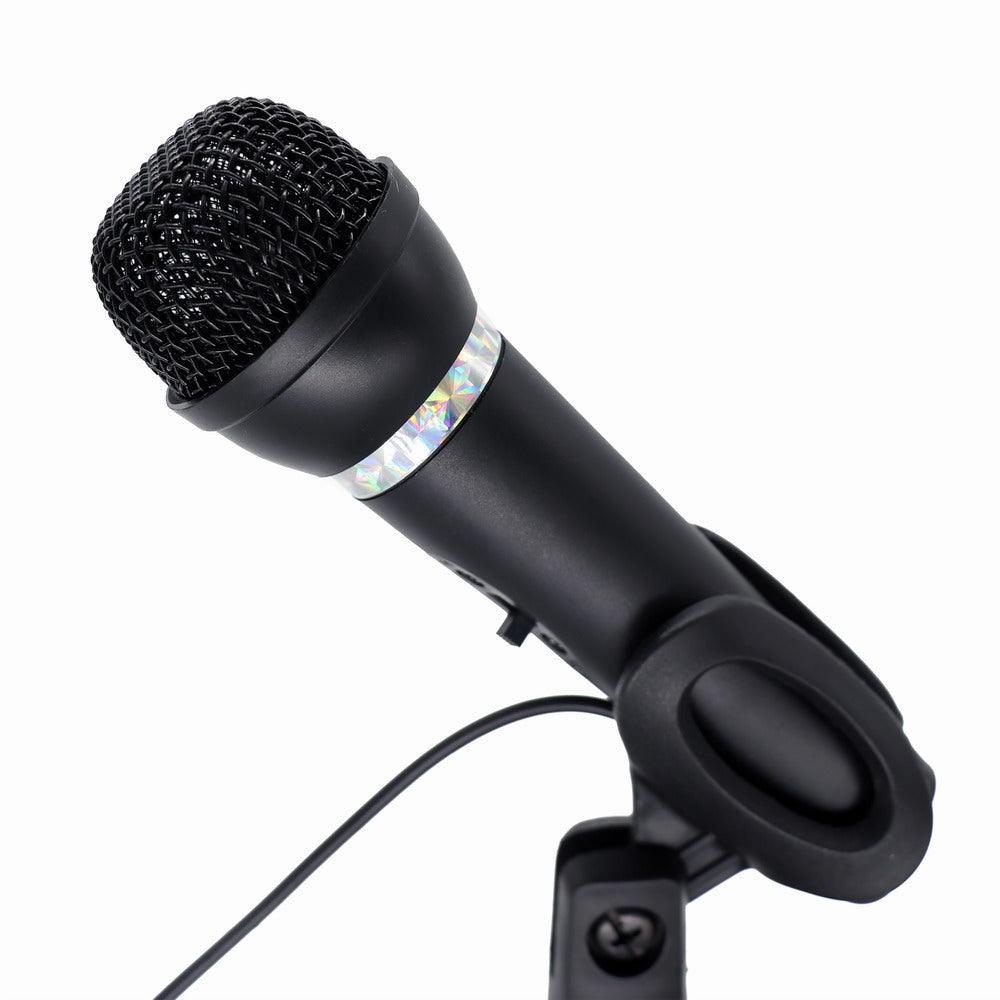 GEMBIRD CONDENSER MICROPHONE WITH DESK-STAND, BLACK - TechSoundSystem.com