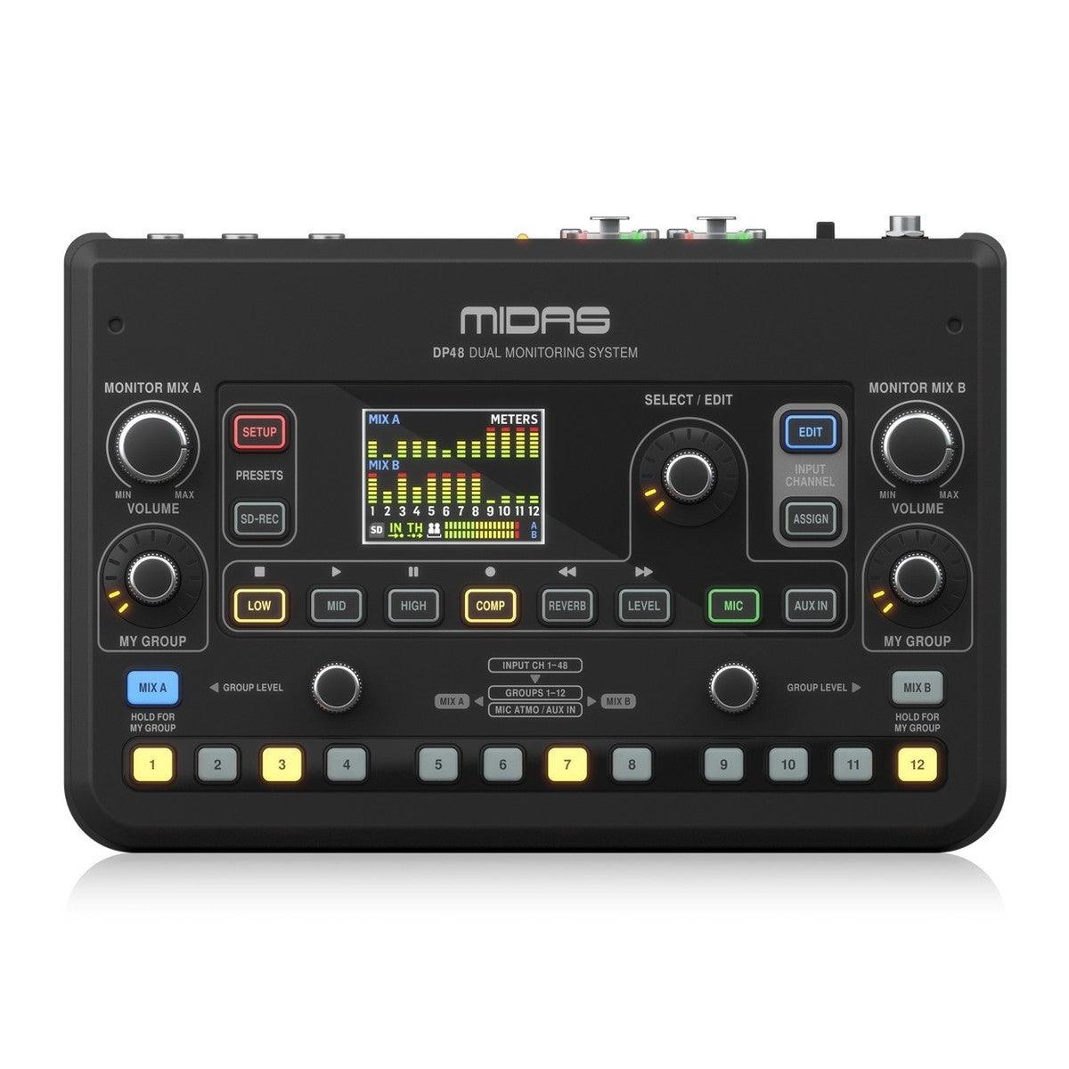 MIDAS DP48 MIXER PER MONITOR PERSONALE 2x48 CANALI CON REGISTRATORE E PLAYER SD CARD - TechSoundSystem.com