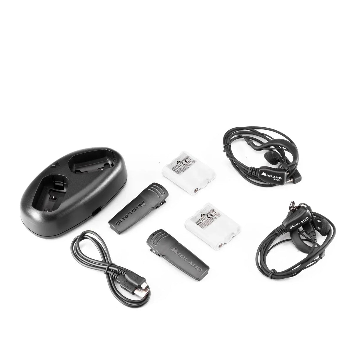 MIDLAND XT70 DOPPIO WALKIE TALKIE RICARICABILE USB CON CARICABATTERIE E AURICOLARI