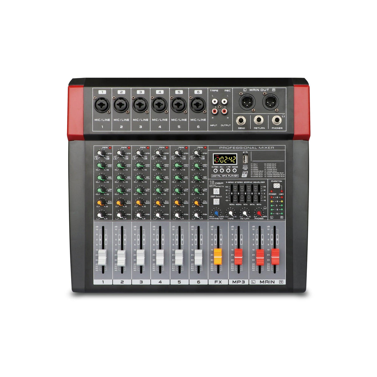 GLEMM MXP 8C Mixer microfonico 8 canali - TechSoundSystem.com