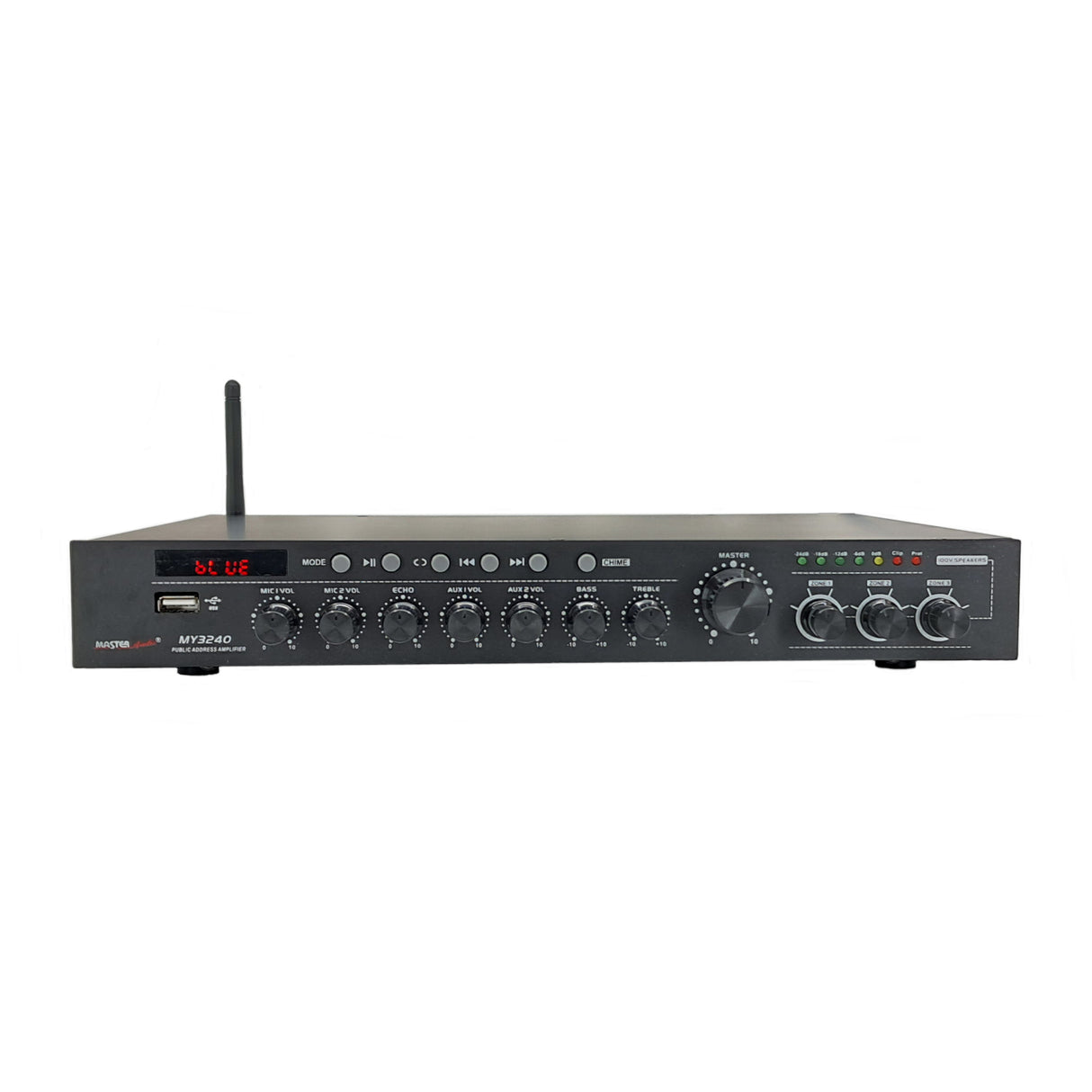 Master Audio MY3240 Amplificatore PA 3 zone compatto 240W con lettore MP3 e BLUETOOTH