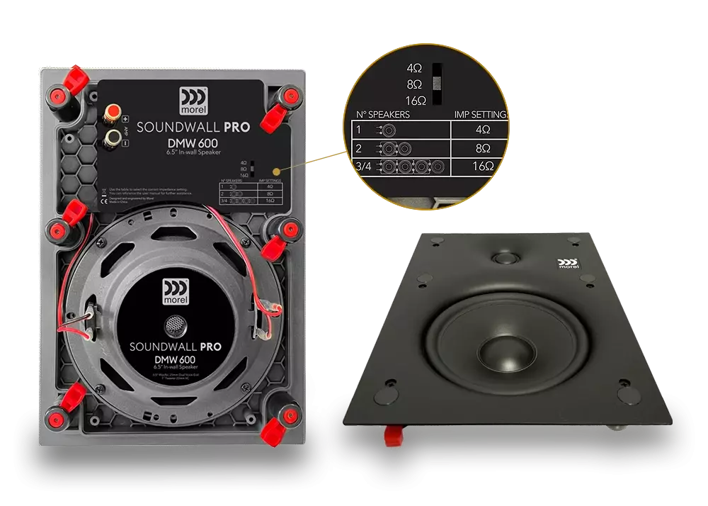 Morel DMW-600 diffusore da incasso a muro 6.5" 4/8/16 Ohm 100W RMS