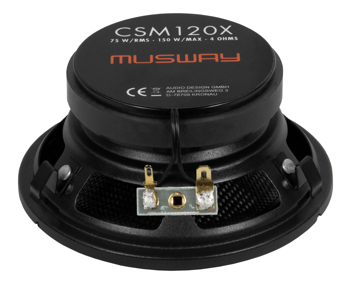 Musway CSM120X Kit 2 vie altoparlanti coassiali da 120mm 4 Ohm 150W per Mercedes classe E 84-97 (W124)