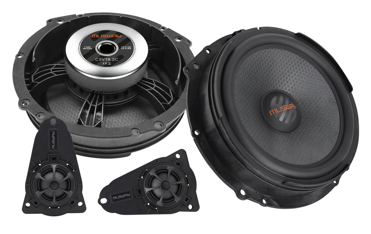 Musway CSVT8.2C kit a 2 vie da 8” 4 Ohm 200W per Volkswagen T5 e T6