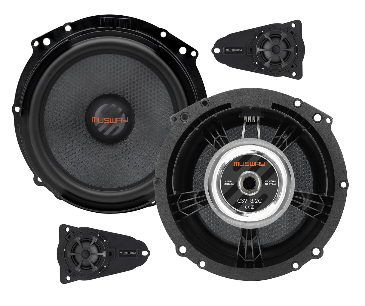 Musway CSVT8.2C kit a 2 vie da 8” 4 Ohm 200W per Volkswagen T5 e T6