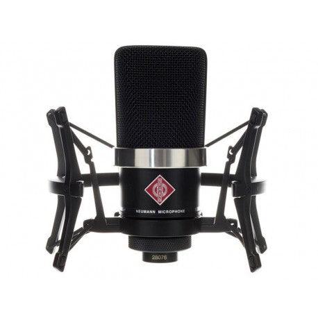 NEUMANN TLM102-MT STUDIO SET MICROFONO CONDENSATORE CARDIOIDE CAPSULA LARGA TLM-102 + SOSPENSIONE ELASTICA NERO - TechSoundSystem.com