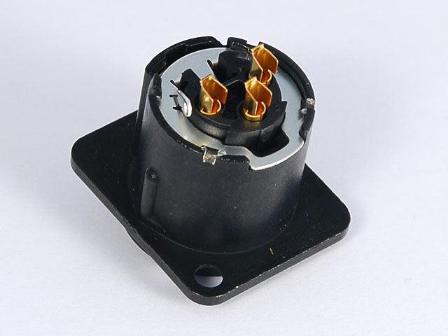 NEUTRIK NC3FD-LX-B PRESA A PANNELLO CONTATTI DRITTI CONNETTORE XLR POLI - 3 NERO 1 PEZ - TechSoundSystem.com