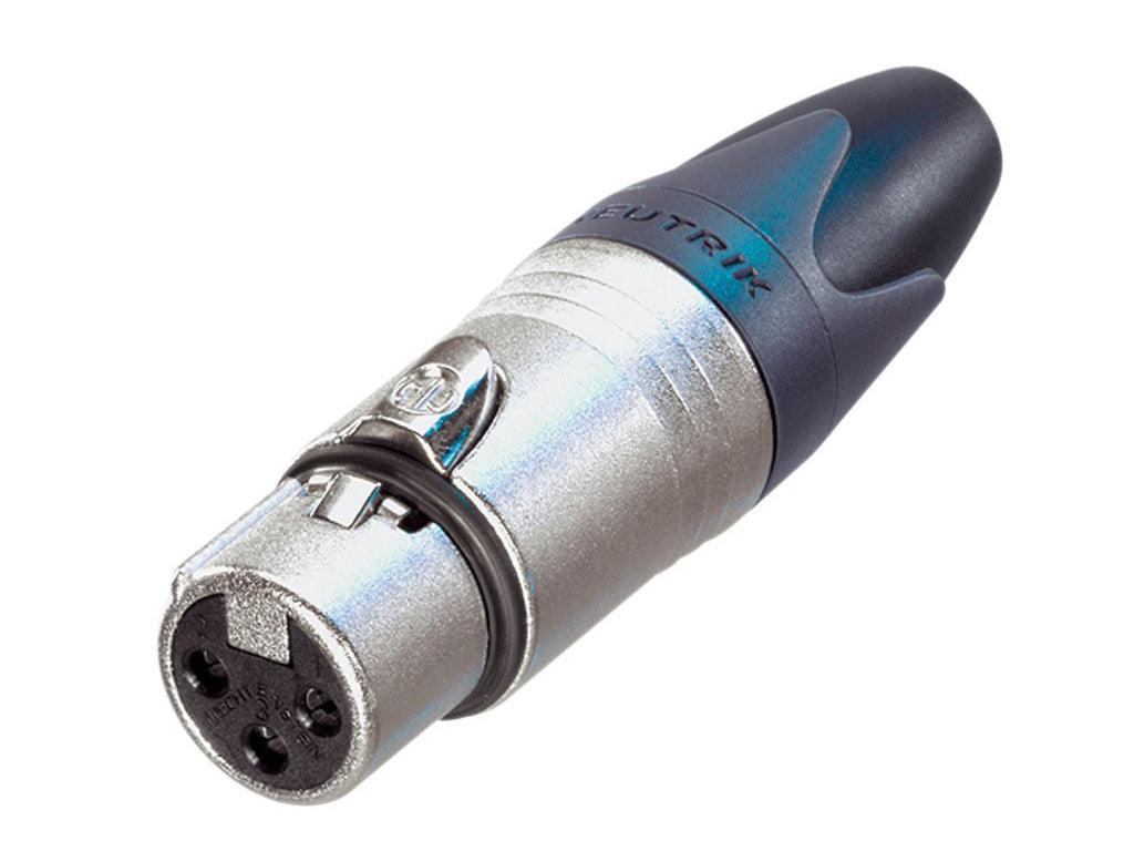 NEUTRIK NC3FXX CONNETTORE PROFESSIONALE CANNON XLR FEMMINA DA CABLARE PER CAVI MICROFONICI - TechSoundSystem.com