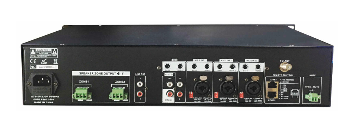 GLEMM PAA 2240 Amplificatore a 2 zone DAB, 480W su 8-16ohm o 70/100V