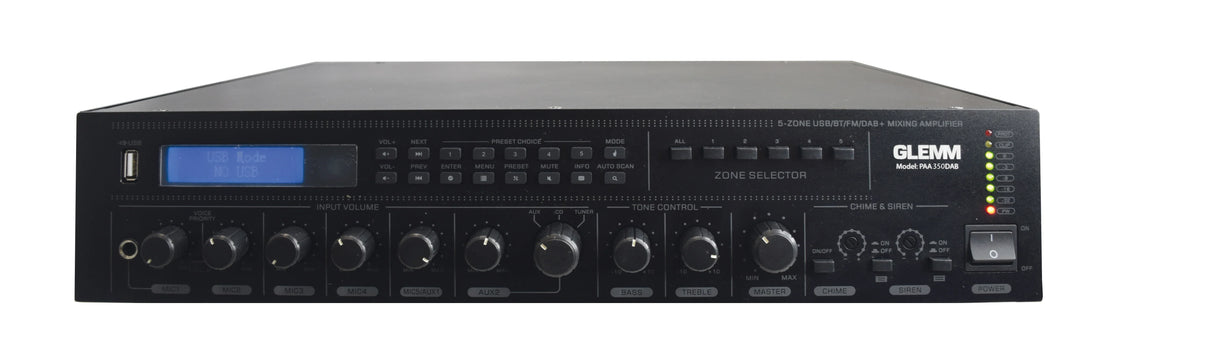 GLEMM PAA 350DAB Amplificatore 350W 5 zone DAB