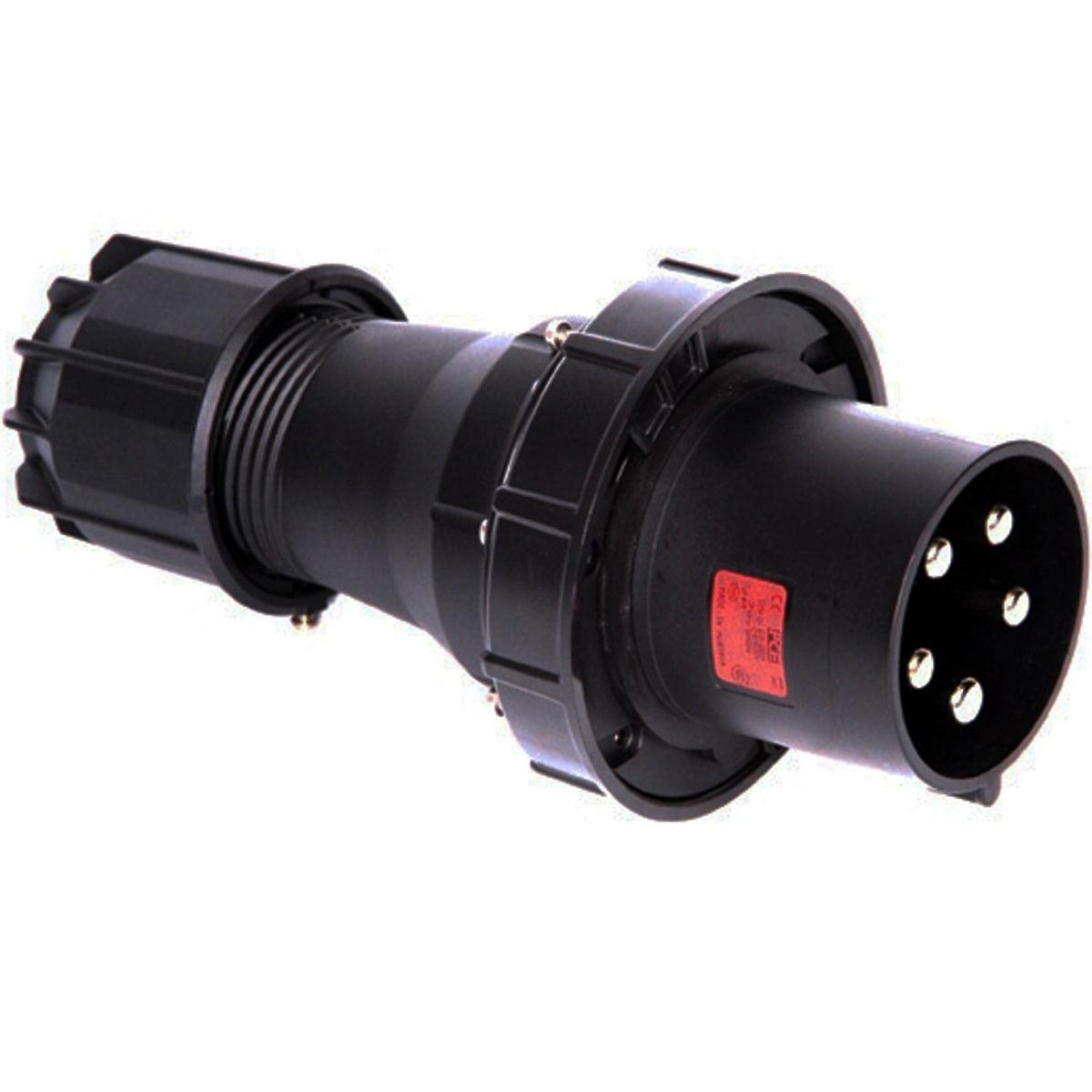PCE Y045-6XS SPINA CEE 125A 5P 6H IP67 400V POWER TWIST BLACK NERA - TechSoundSystem.com