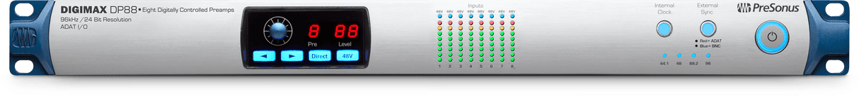 PRESONUS DIGIMAX DP88 CONVERTITORE A/D/A 8 CANALI CON PREAMPLIFICATORI CONTROLLO REMOTO - TechSoundSystem.com