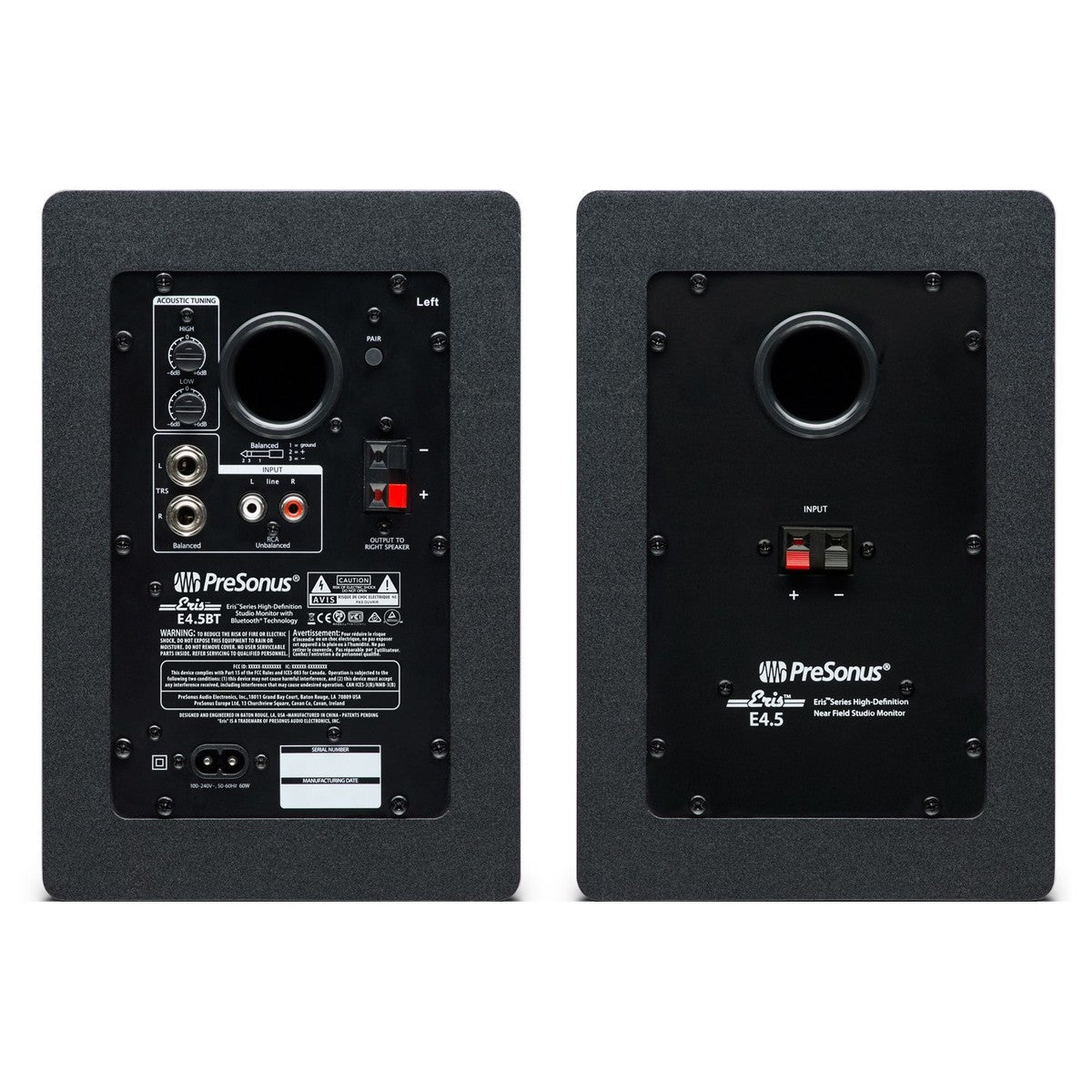 PRESONUS ERIS E-4.5 BT COPPIA MONITOR DA STUDIO 50 WATT DA 4,5" BLUETOOTH INTEGRATO - TechSoundSystem.com