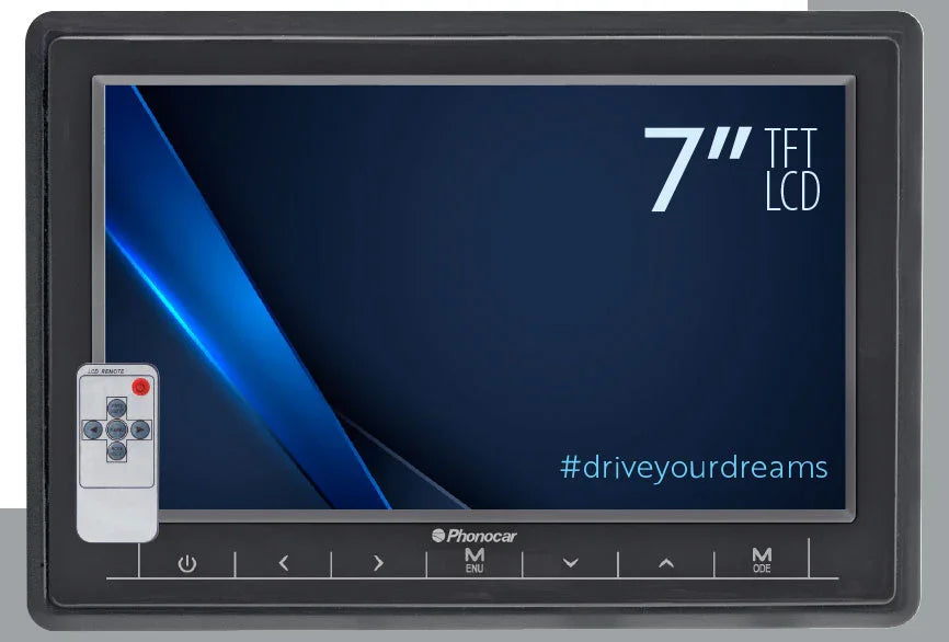 Phonocar VM173 Monitor poggiatesta 7" TFT/LCD Widescreen Extraflat