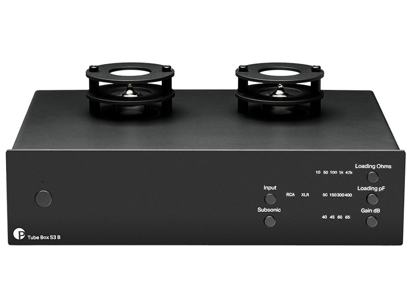 Pro-ject TUBE BOX S3 B Stadio fono MM/MC bilanciato a valvole (2 x ECC83/12AX7). Circuitazione Dual Mono