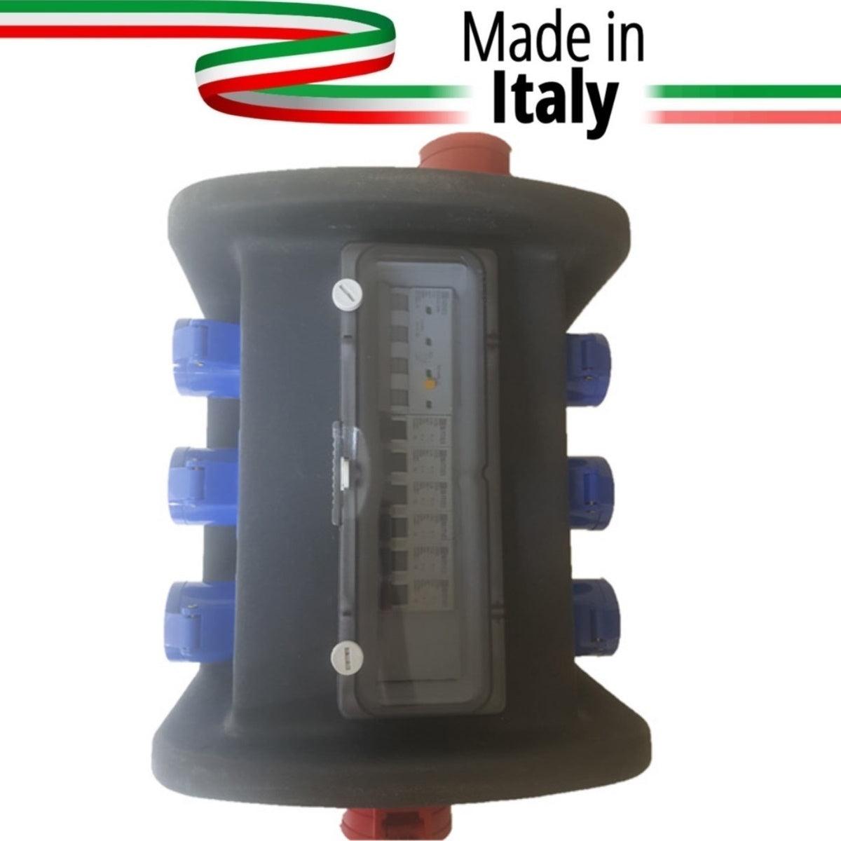 QUADRO CORRENTE POWERBOX TARTARUGA SPINA 32A 5P TRIFASE 6 PRESE CEE 16A 3P MONOFASE RILANCIO 32A PENTAPOLARE - TechSoundSystem.com