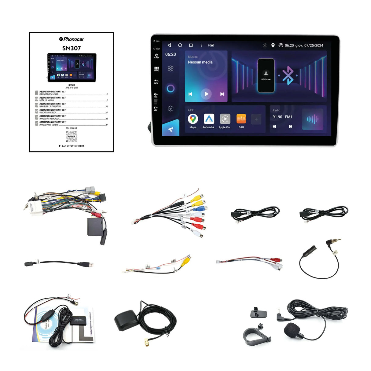 Phonocar SM307 Autoradio per NISSAN JUKE dal 2019-2022 Android 13!