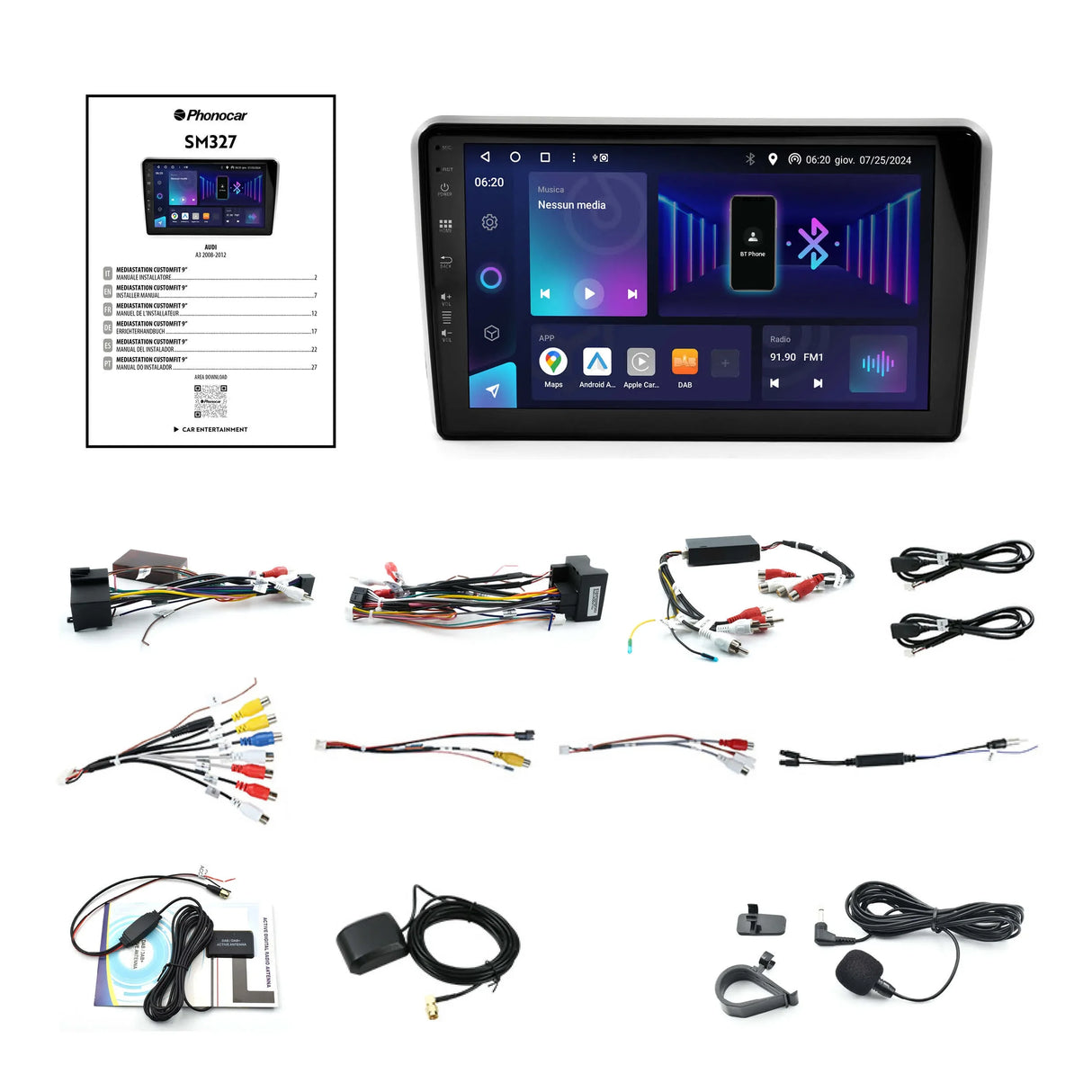 Phonocar SM327 Autoradio per AUDI A3 (8P1,8P7,8PA), Android 13