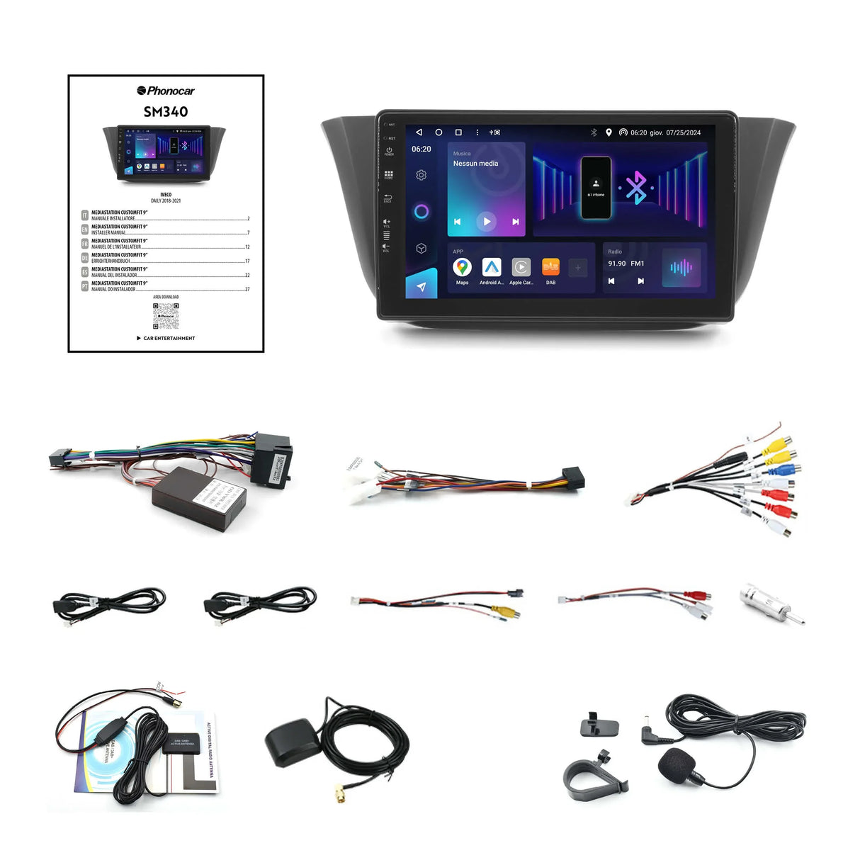 Phonocar SM340 Autoradio per IVECO DAILY VI, 2018-2021, Android 13