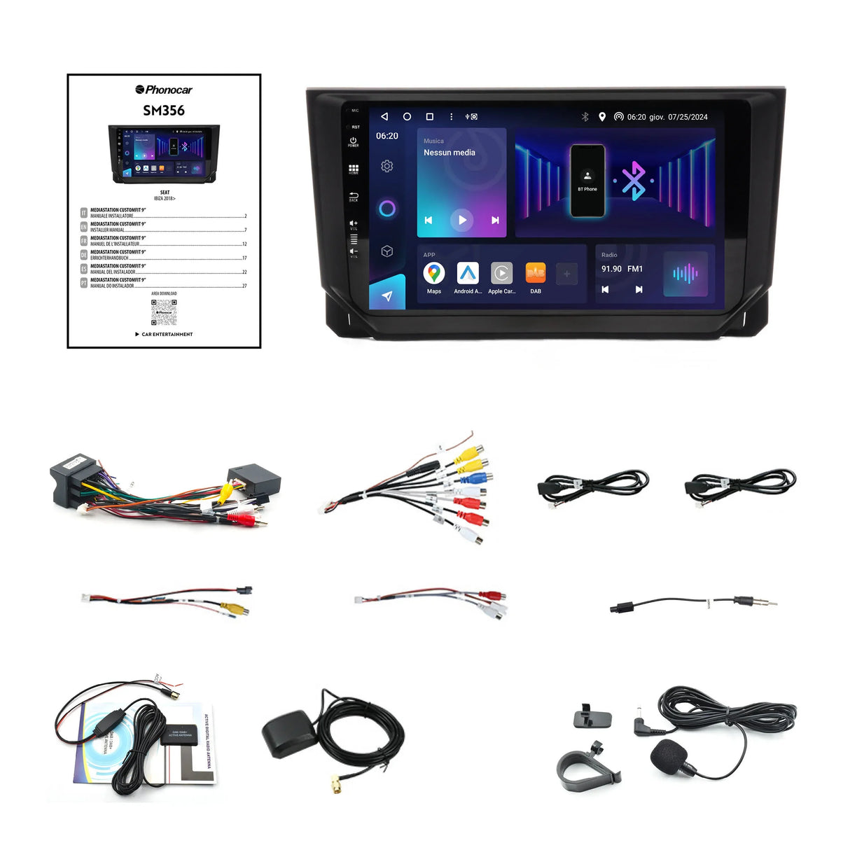 Phonocar SM356 Autoradio per SEAT IBIZA V (KJ1, KJG), Android 13