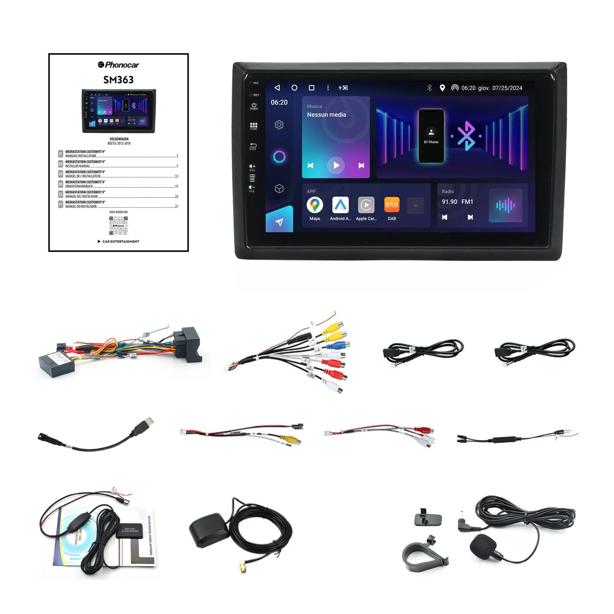Phonocar SM364 Autoradio per VW CRAFTER dal 2017 al 2021, Android 13