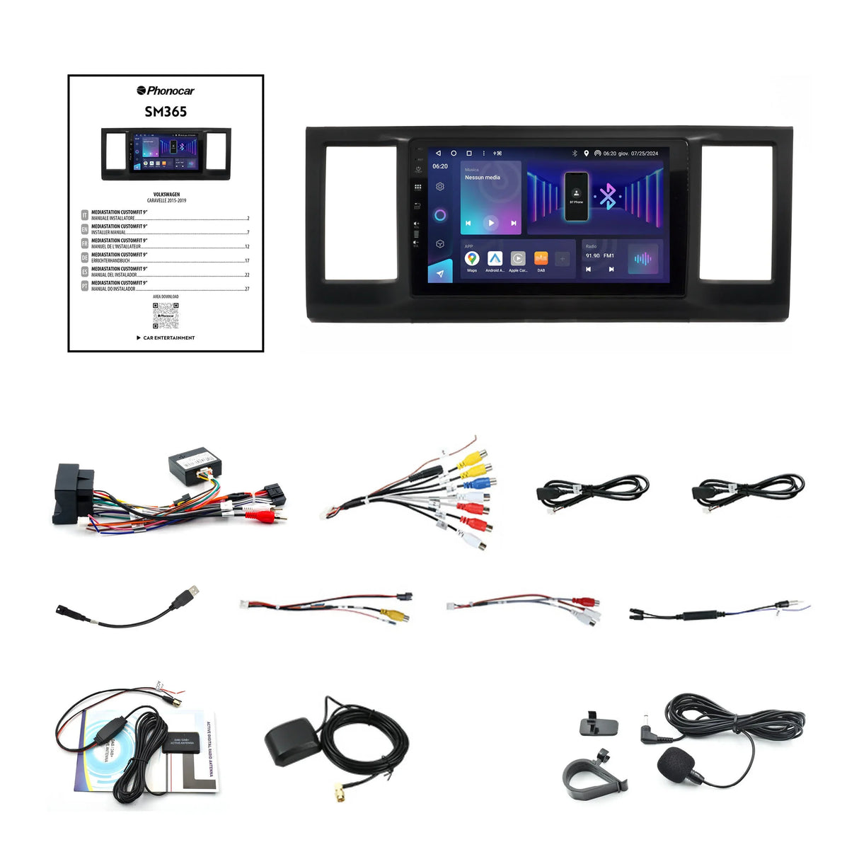 Phonocar SM365 Autoradio per VW TRANSPORTER T6 / CARAVELLE T6, Android 13