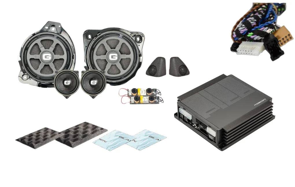 Gladen SU-MB-205-BASIC-CC Kit audio SoundUp con sistema altoparlanti a 3 vie + amplificatore Pico V2 6|8 DSP per Mercedes Classe C delle serie C205 e A205
