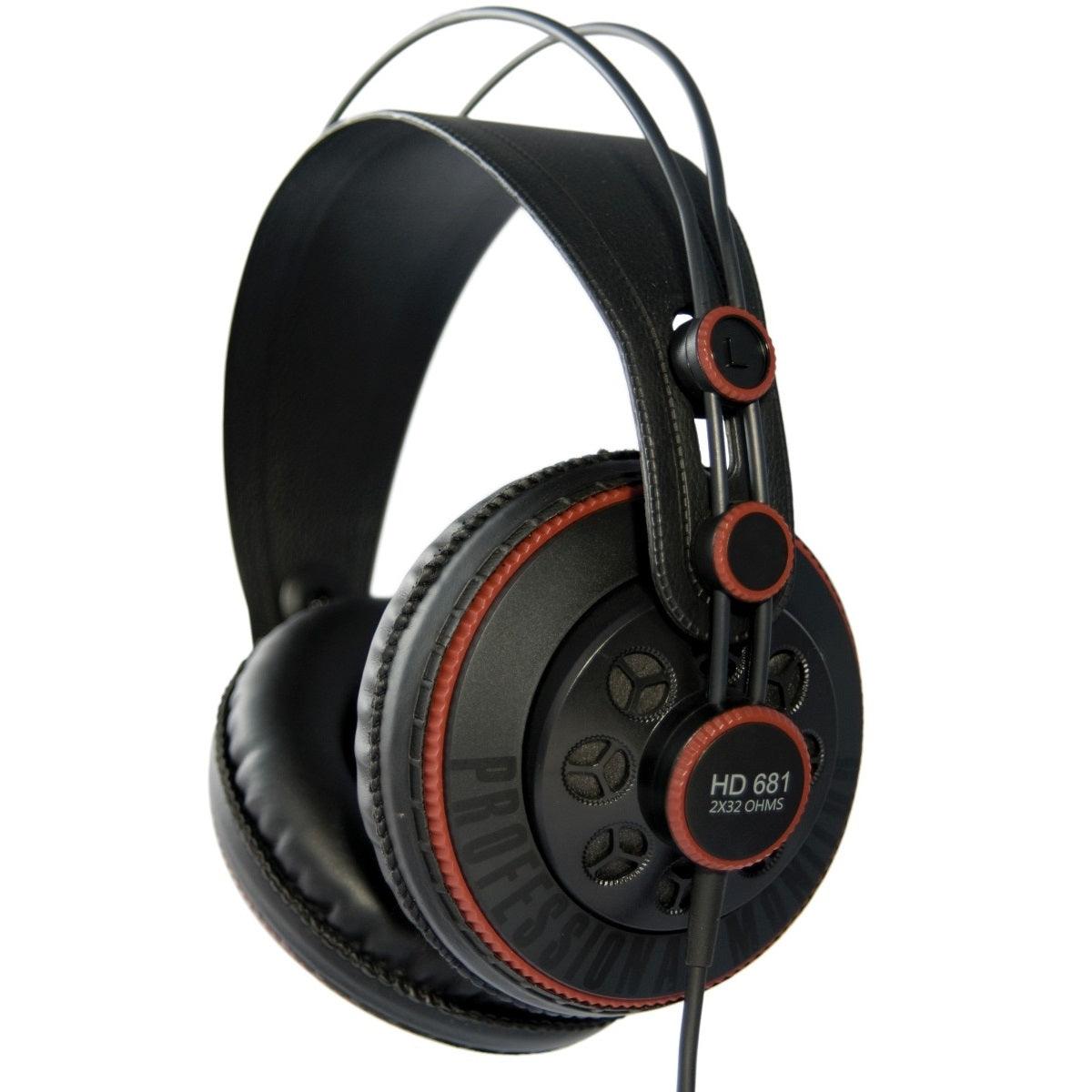SUPERLUX HD-681 CUFFIA DA STUDIO SEMIAPERTA CIRCUMAURALE DINAMICA NERA / ROSSA - TechSoundSystem.com
