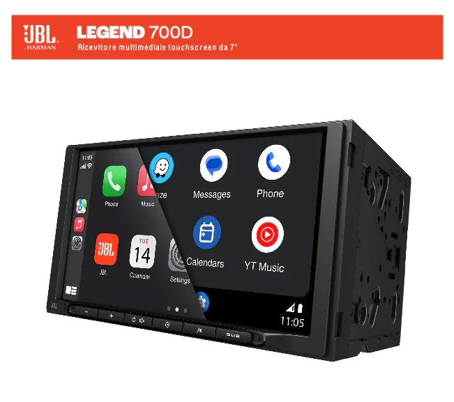 JBL LEGEND700D Sistema multimediale con display 7" capacitivo, Car PLay e Android Auto WIRELESS