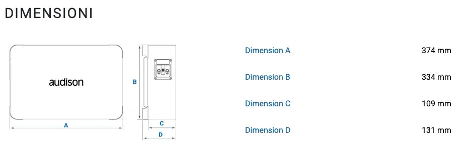Audison APBX 8 DS subwoofer in cassa 200mm 4+4 ohm 500W