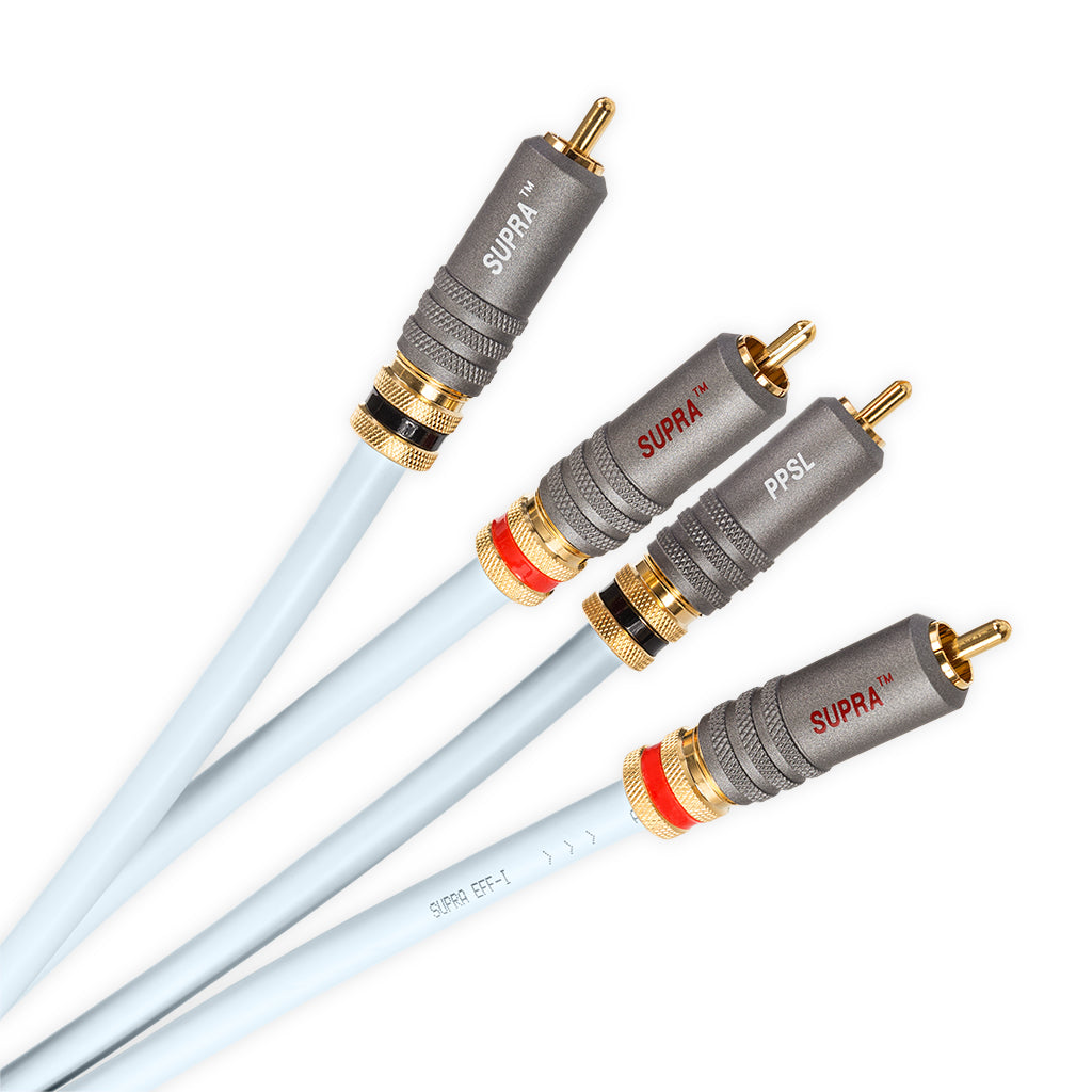 Supra EFF-ISL AUDIO coppia cavi RCA/RCA con connettori SUPRA RCA PPSL da 2MT