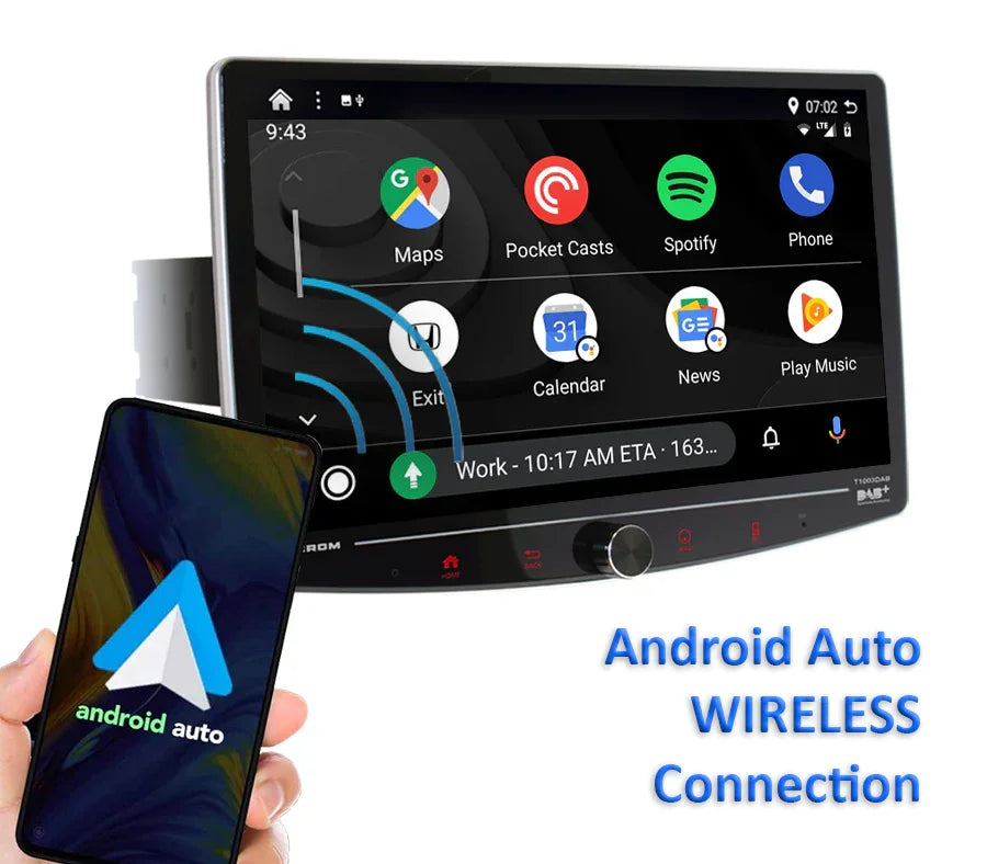 Macrom T1003DAB Stazione multimediale android 13 schermo QLED 10.1