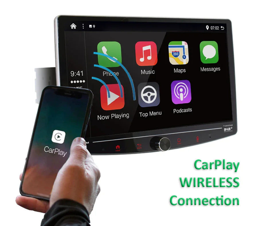 Macrom T1003DAB Stazione multimediale android 13 schermo QLED 10.1