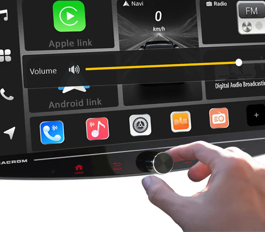 Macrom T1003DAB Stazione multimediale android 13 schermo QLED 10.1