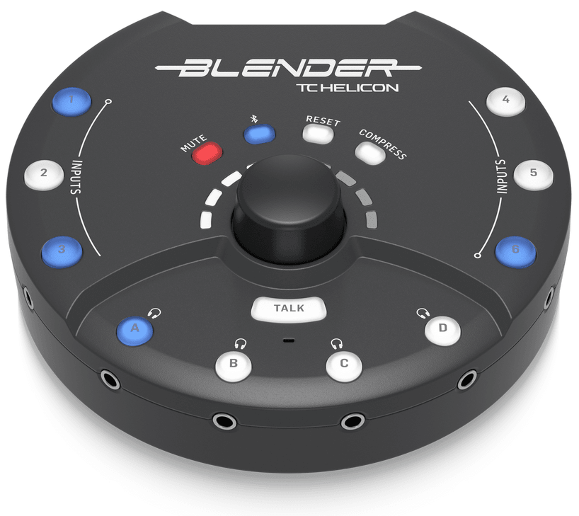 TC HELICON BLENDER MIXER STEREO PORTATILE 12 IN 8 OUT CONNETTIVITA' USB - TechSoundSystem.com