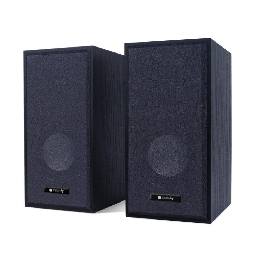 TECHLY ICC SP-320WTY COPPIA CASSE IN LEGNO USB 2.0 E JACK 3.5MM - TechSoundSystem.com