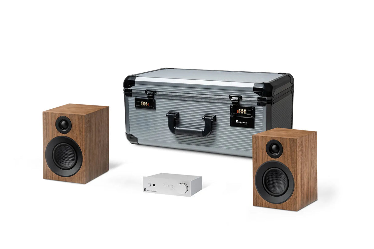 Pro-ject TRAVEL SET Set audiophile da viaggio composto da: Amplificatore integrato da 40W + diffusori