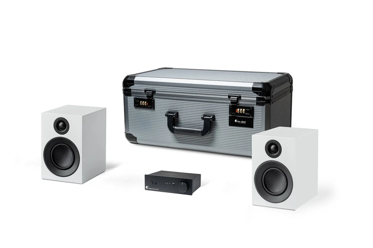 Pro-ject TRAVEL SET Set audiophile da viaggio composto da: Amplificatore integrato da 40W + diffusori