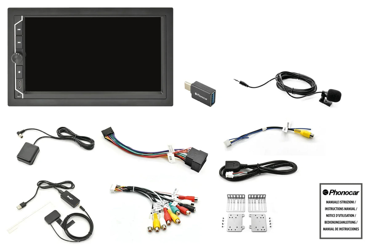 Phonocar VM004K Autoradio ANDROID 12 schermo 6.75" Mappe TRUCK Europa comprese