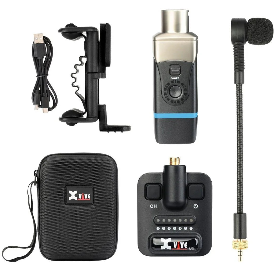 XVIVE U9 SISTEMA MICROFONICO WIRELESS DIGITALE RICARICABILE USB PER VIOLINO O VIOLA