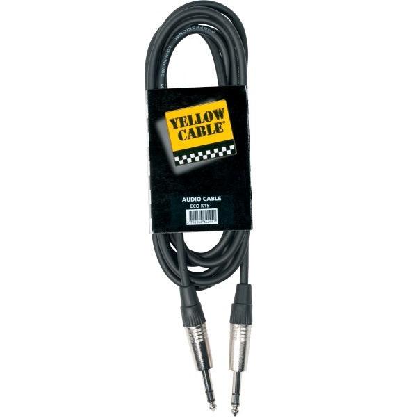 YELLOW CABLE K15-6 CAVO AUDIO JACK STEREO - JACK STEREO SCHERMATO 6 METRI - TechSoundSystem.com