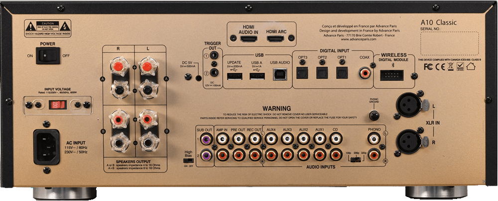 Advance Paris A10 CLASSIC Amplificatore integrato, PRE valvolare ECC81/12AT7 - TechSoundSystem.com