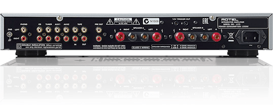 ROTEL A-10 SILVER Amplificatore integrato 40+40W RMS su 8 ohm, stadio finale ad alta corrente - TechSoundSystem.com