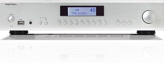 ROTEL A-12 SILVER Amplificatore integrato 60+60W RMS su 8 ohm, Bluetooth, Phono MM, USB - TechSoundSystem.com