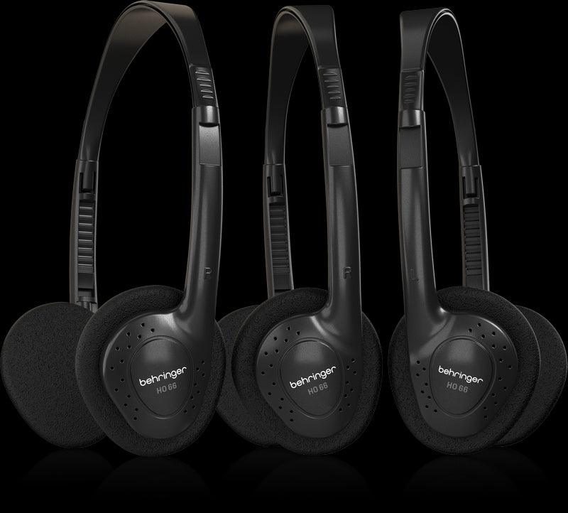 BEHRINGER HO 66 PACK DI 3 CUFFIE DINAMICHE MULTIUSO ON-EAR CON AMPIA RISPOSTA IN FREQUENZA - TechSoundSystem.com