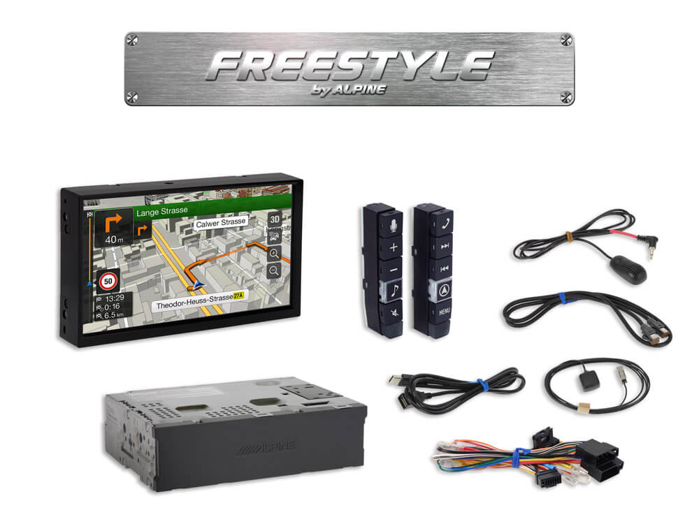 Alpine Freestyle X703D-F media station 7", TomTom, Apple CarPlay e Android Auto - TechSoundSystem.com