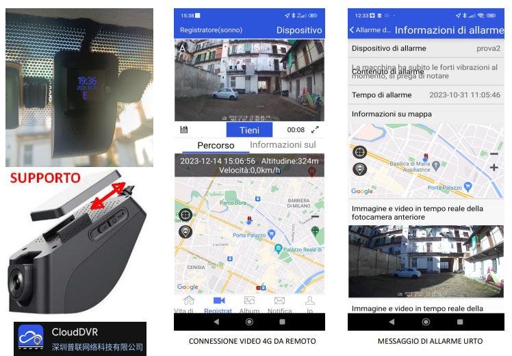 ALKOR AP4C026-I DUAL CAMERA DVR - FRONT FULL-HD 1080P + REAR 480P DA INTERNO - GPS - WI-FI - ROUTER 4G - TechSoundSystem.com